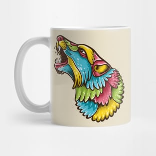 abstract wolf head illustration Mug